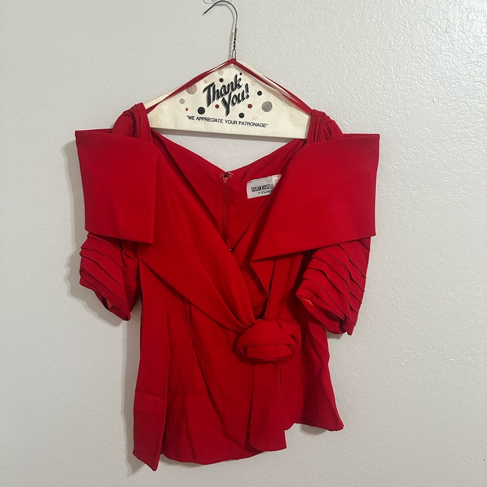 Vintage Statement Blouse and Skirt Set